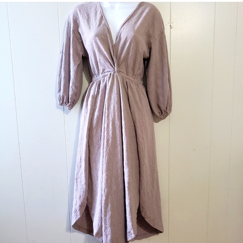 Free People FP Beach purple plunge midi dress
